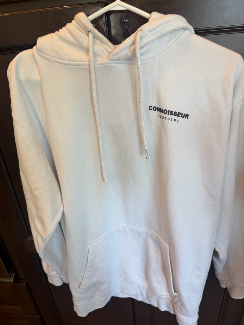 Connoisseur Wear White Graphic Globe Hoodie - Est 2022 Streetwear